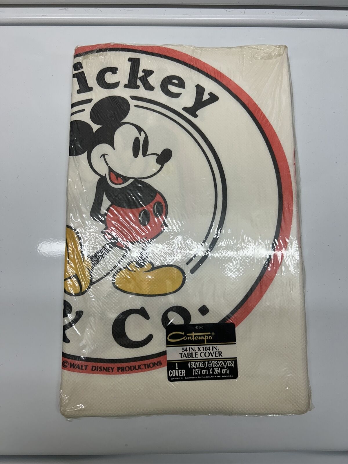Vintage Contempo Mickey Mouse Tablecloth
