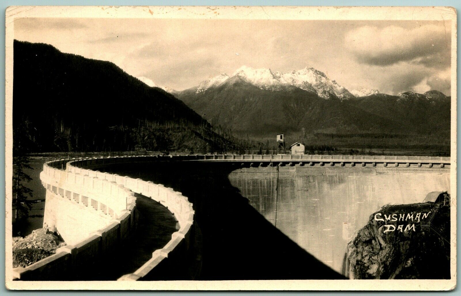 RPPC Cushman Dam Mason County Washington WA UNP Postcard H2