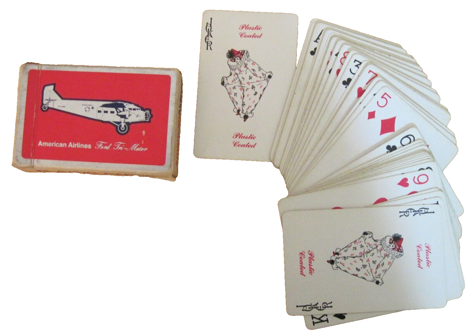 AMERICAN AIRLINES-Vintage Playing Cards-FORD TRI-MOTOR Aviation-Plastic Coated