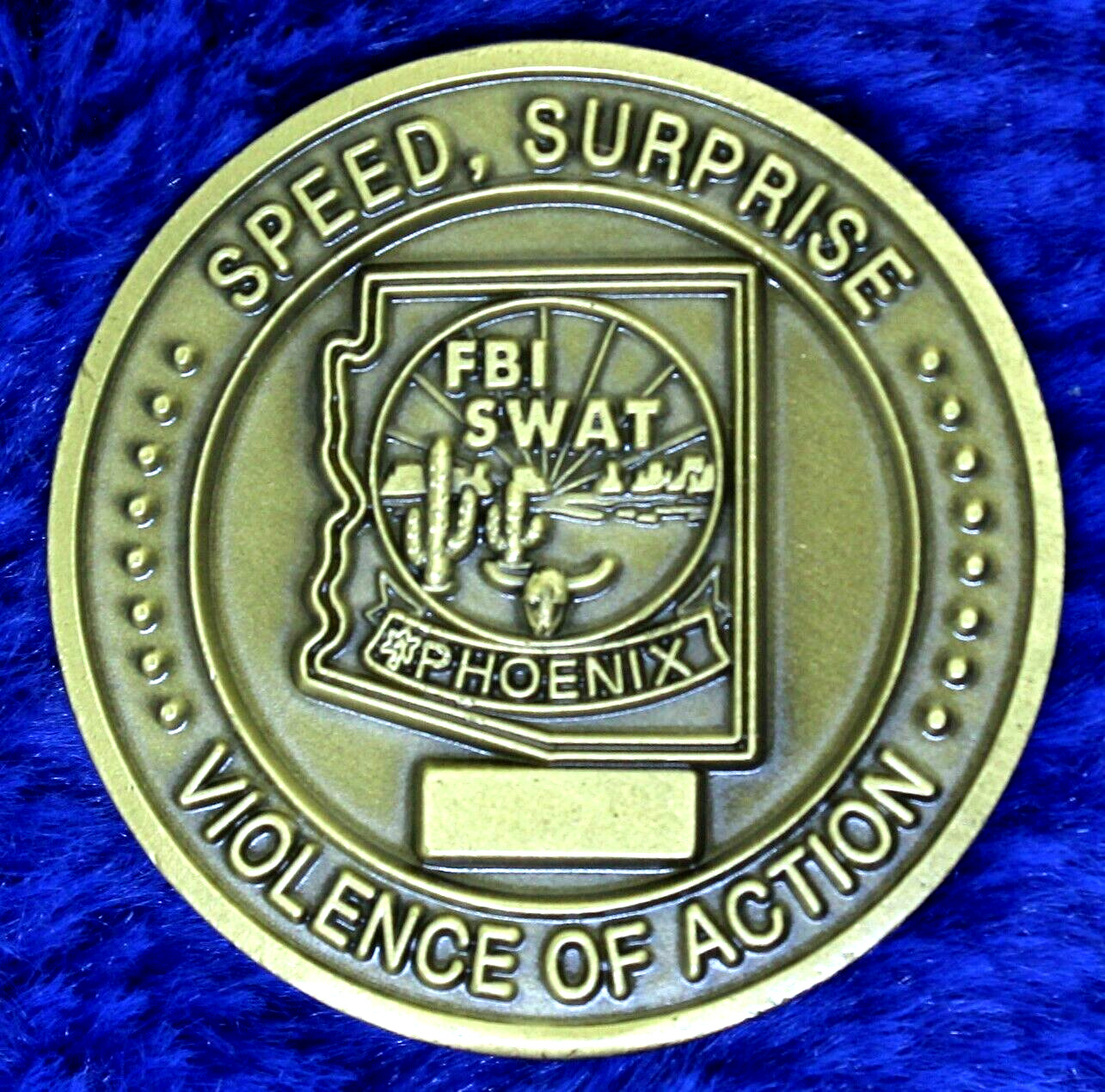 FBI Phoenix Arizona SWAT Police Challenge Coin PT-13