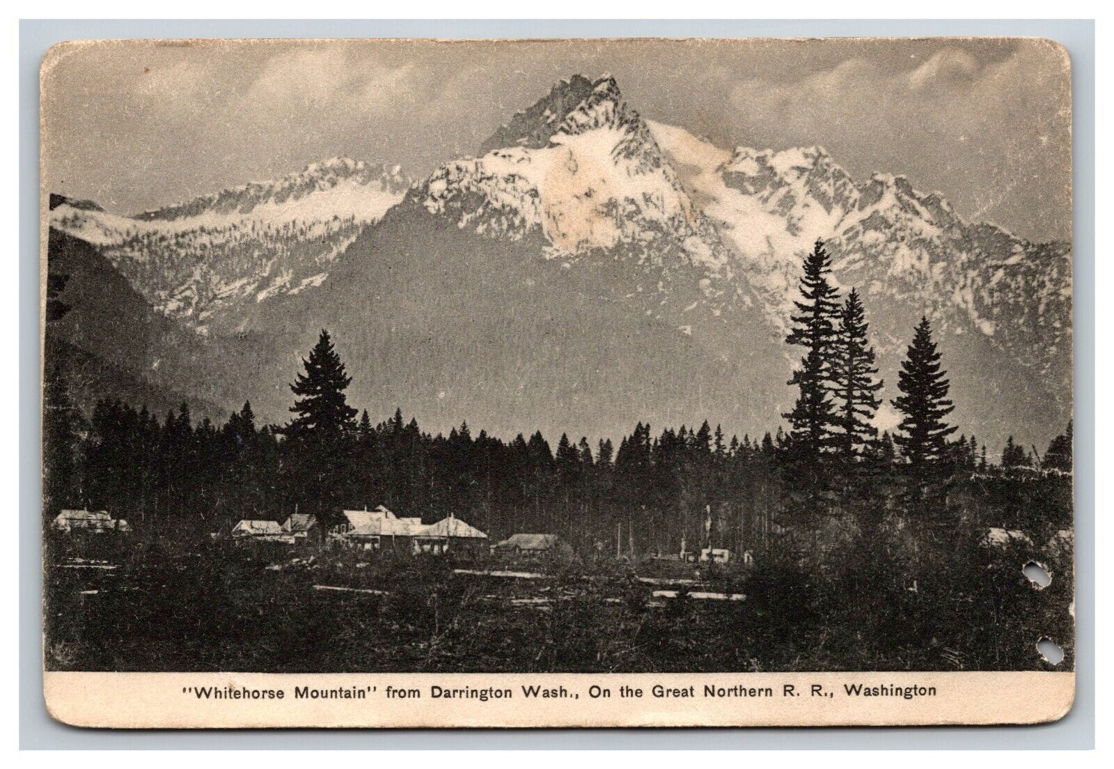 Whitehorse Mountain from Darrington Washington WA Postcard