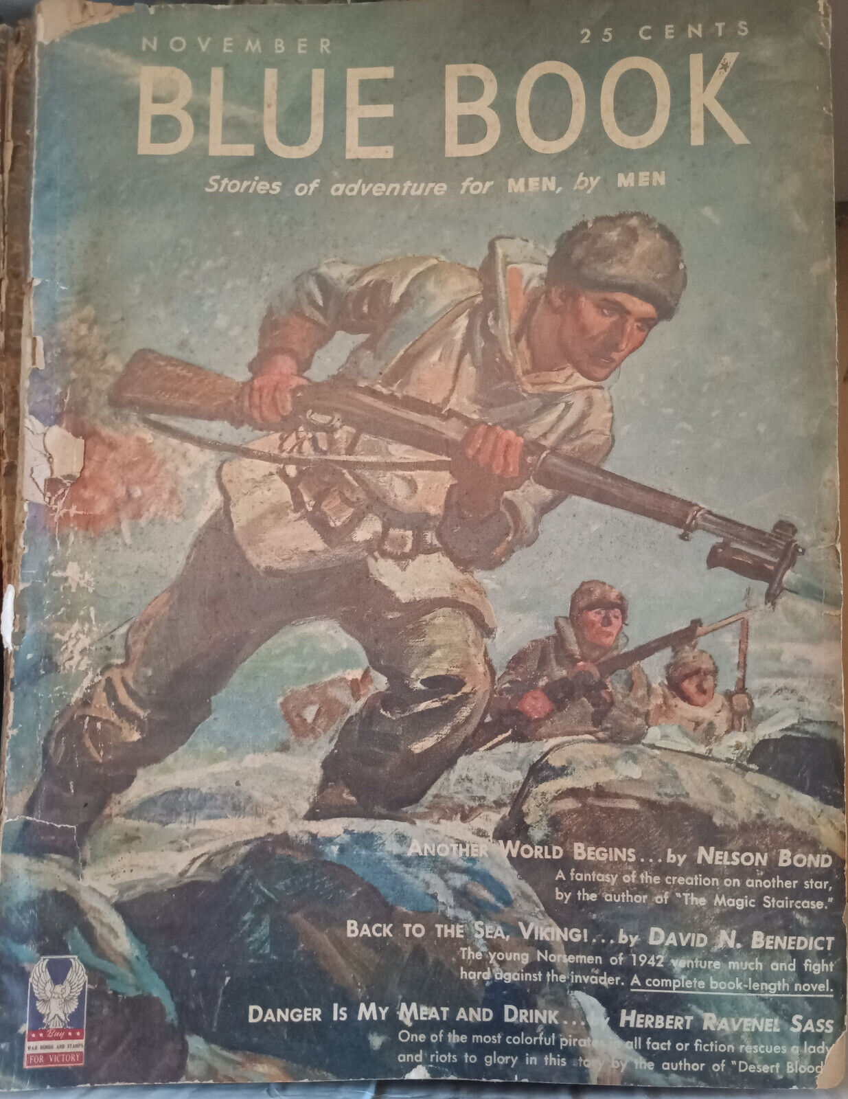 Blue Book Magazine November 1942 RARE Twelve Short Stories Bond Benedict Sass