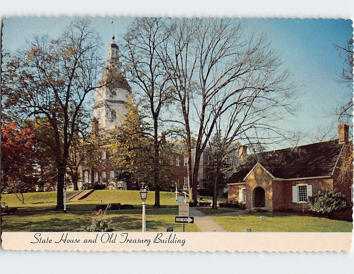 Postcard State House And Old Treasury Building, Annapolis, Maryland