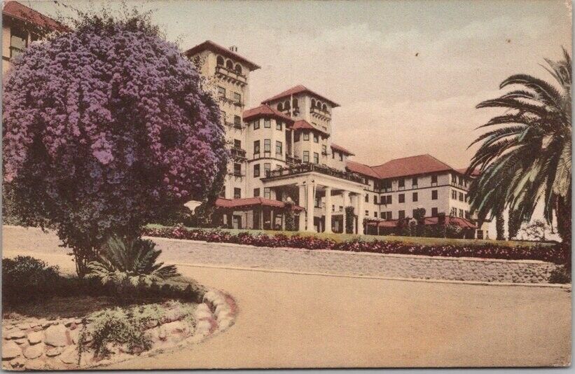 PASADENA, California Postcard RAYMOND HOTEL Front View / ALBERTYPE Hand-Colored