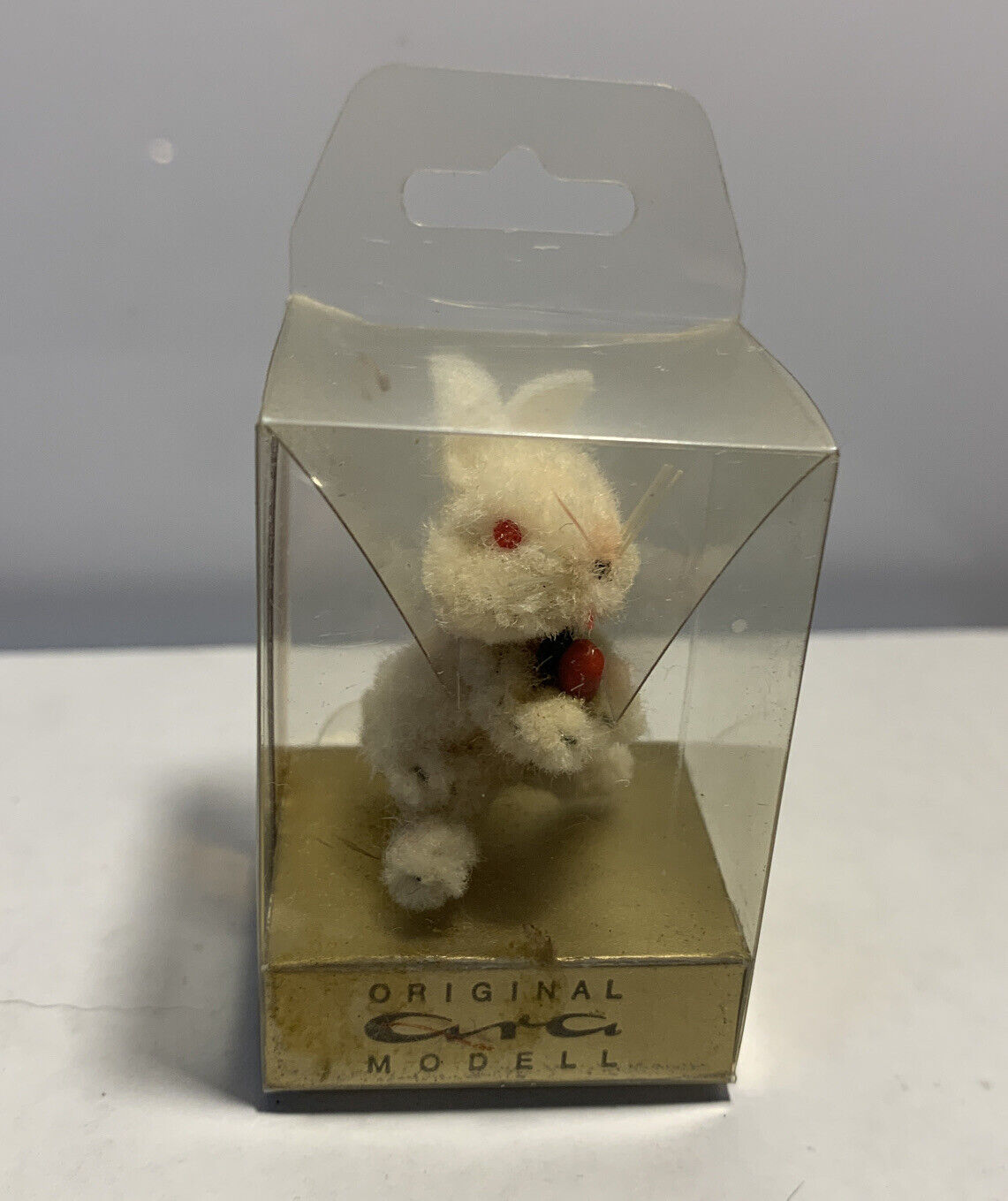 Vintage Original Ara Modell Mini Handmade Wool Bunny Rabbit Figure In Box
