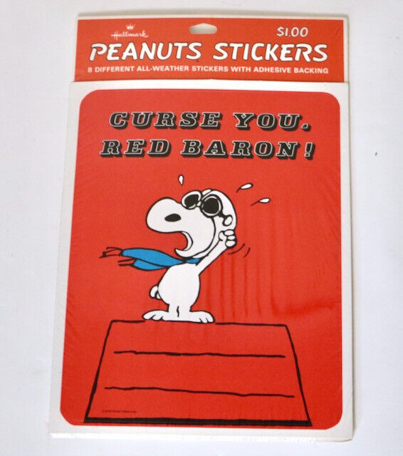 HALLMARK Peanuts Snoopy vintage sealed large all weather sticker set  rare