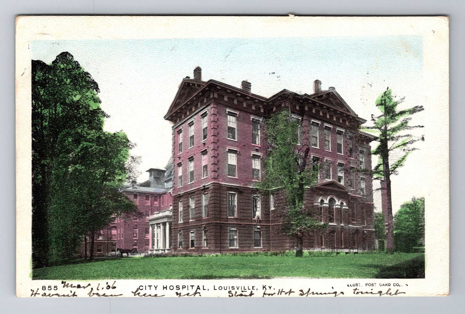 Louisville, KY-Kentucky, City Hospital, c1906 Antique, Vintage Postcard