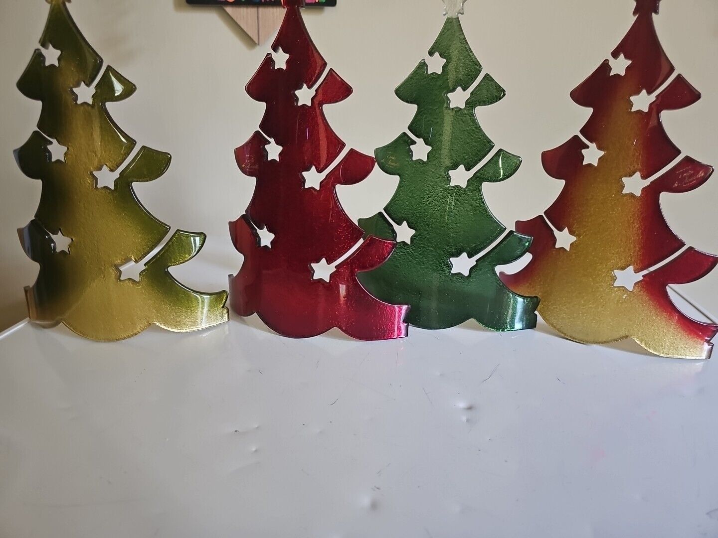 4 I vetri Di Nennella - Italian glass christmas tree figurines 