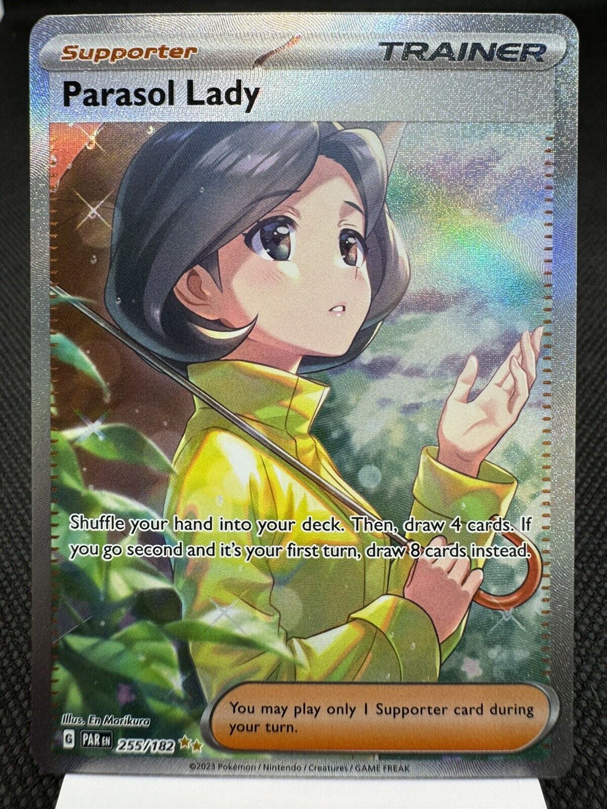 Parasol Lady 255/182 - Special Illustration Rare -Paradox Rift Pokemon Card MINT