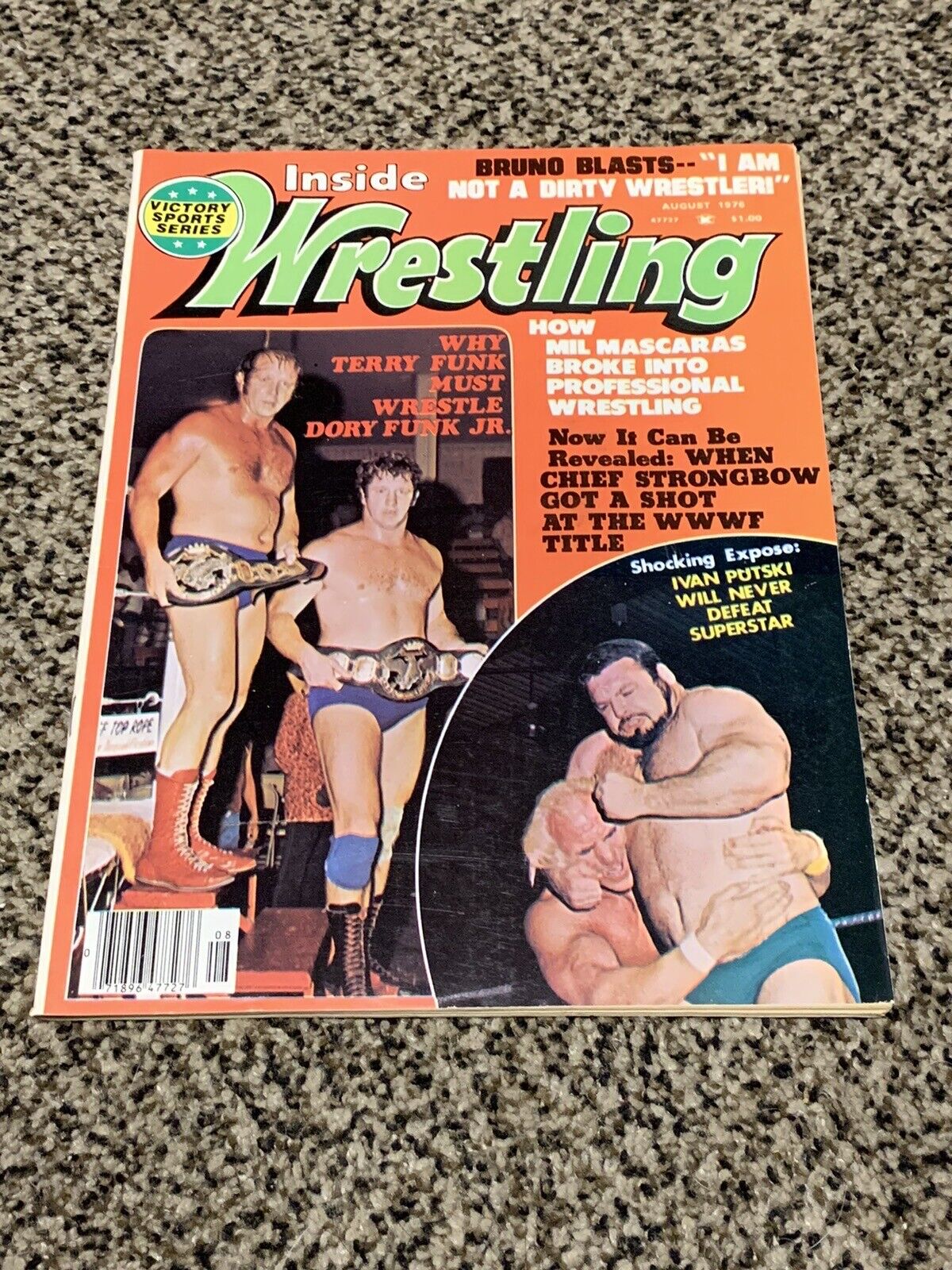 Inside Wrestling Mag Terry Funk Mil Mascaras Ivan Putski August 1976