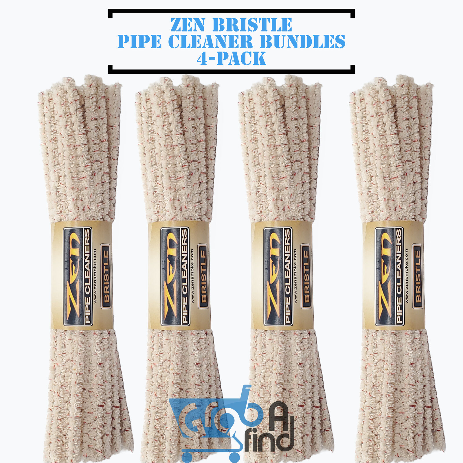 ZEN Bundles Zen Pipe Cleaners Hard Bristle 4 Pack - 44/bundle X4 / 176 count