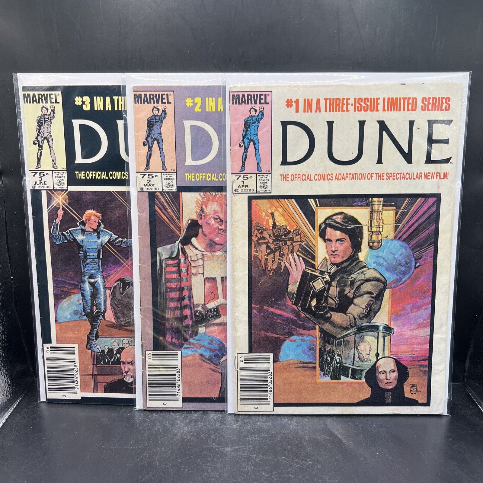 Dune (1985) Complete Run Set 1-3 1 2 3 Marvel Movie Tie In Newsstands (B57)(24)
