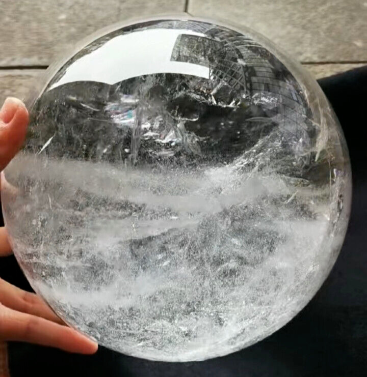 19LB Top Natural Clear Quartz Sphere Crystals Reiki Ball Healing Gem Gift
