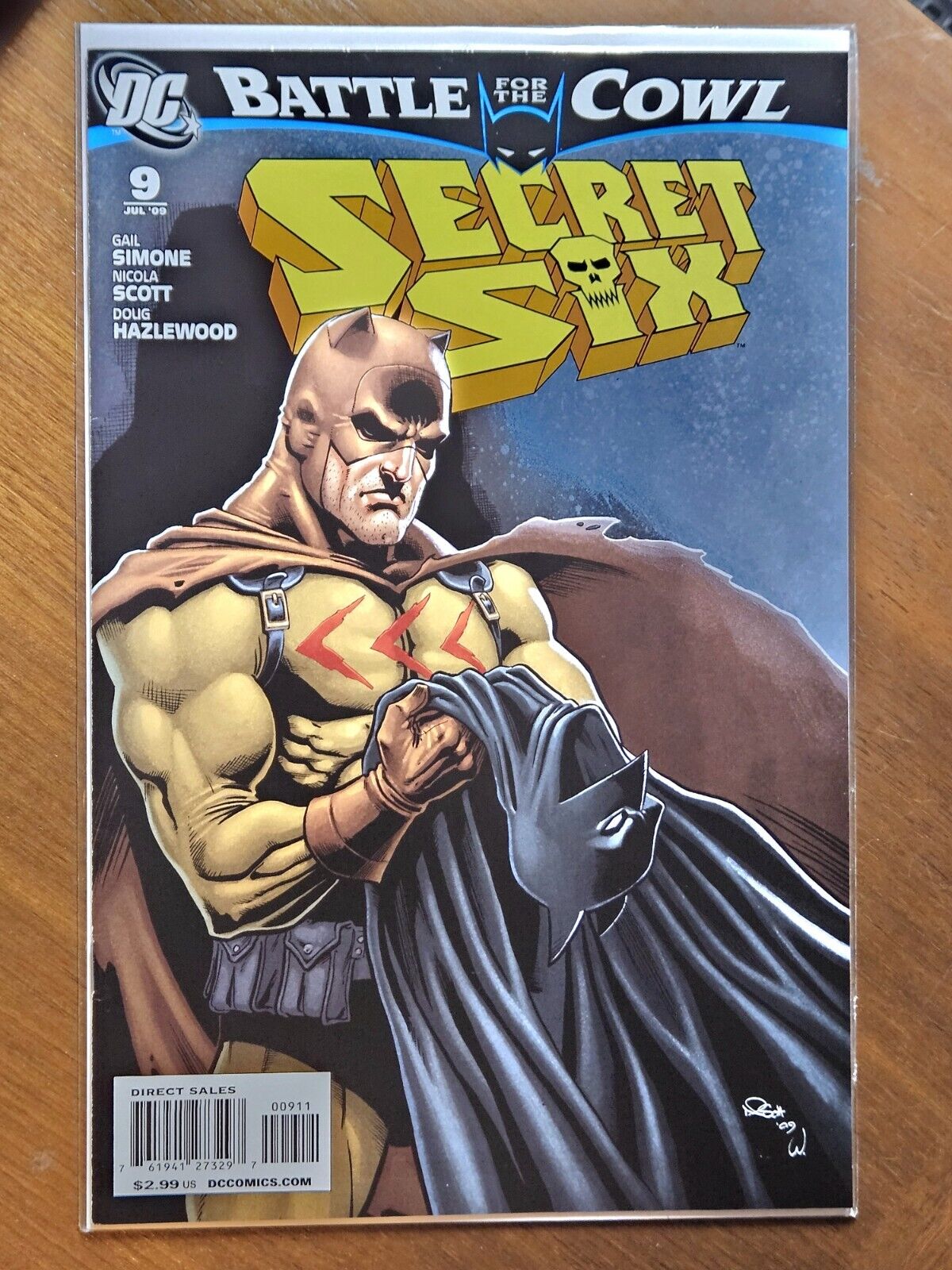 Secret Six #9 - VF - DC Comics - 2008 Series - Simone Scott - Battle FT Cowl