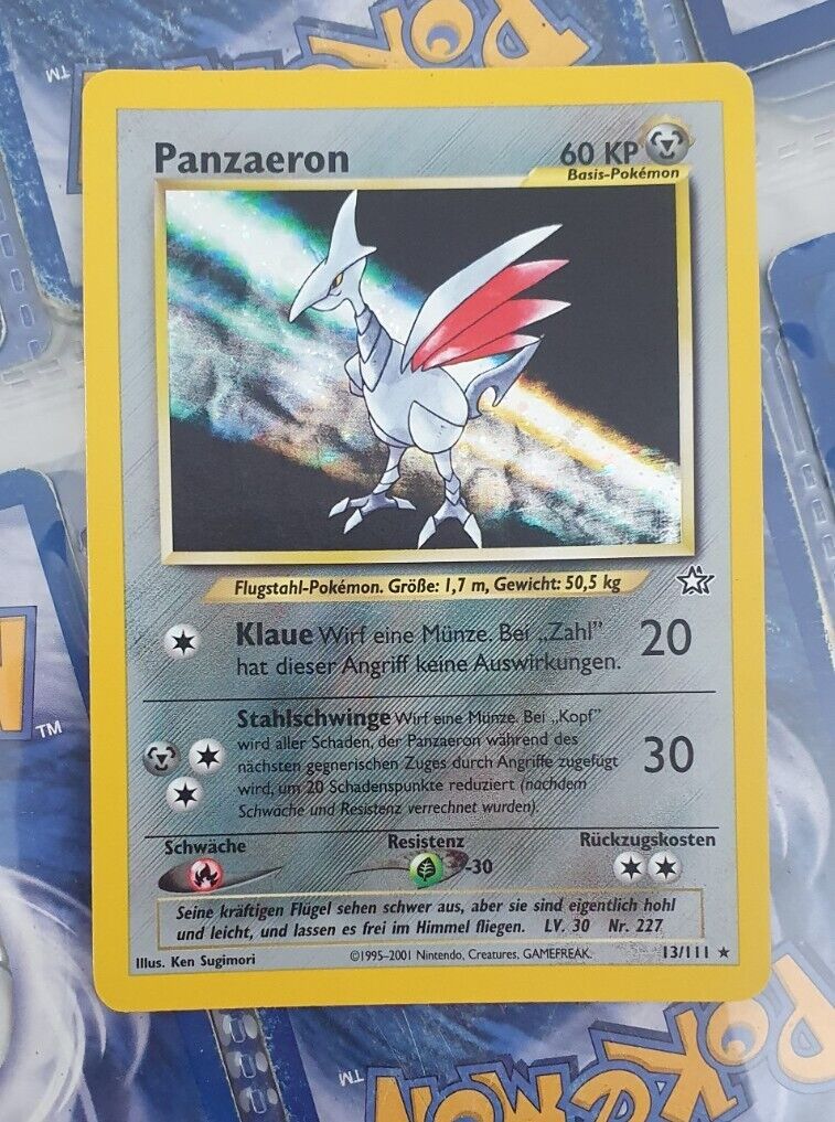 Pokemon Card Panzeron / 13/111 / Holo Rare / Neo Genesis / German