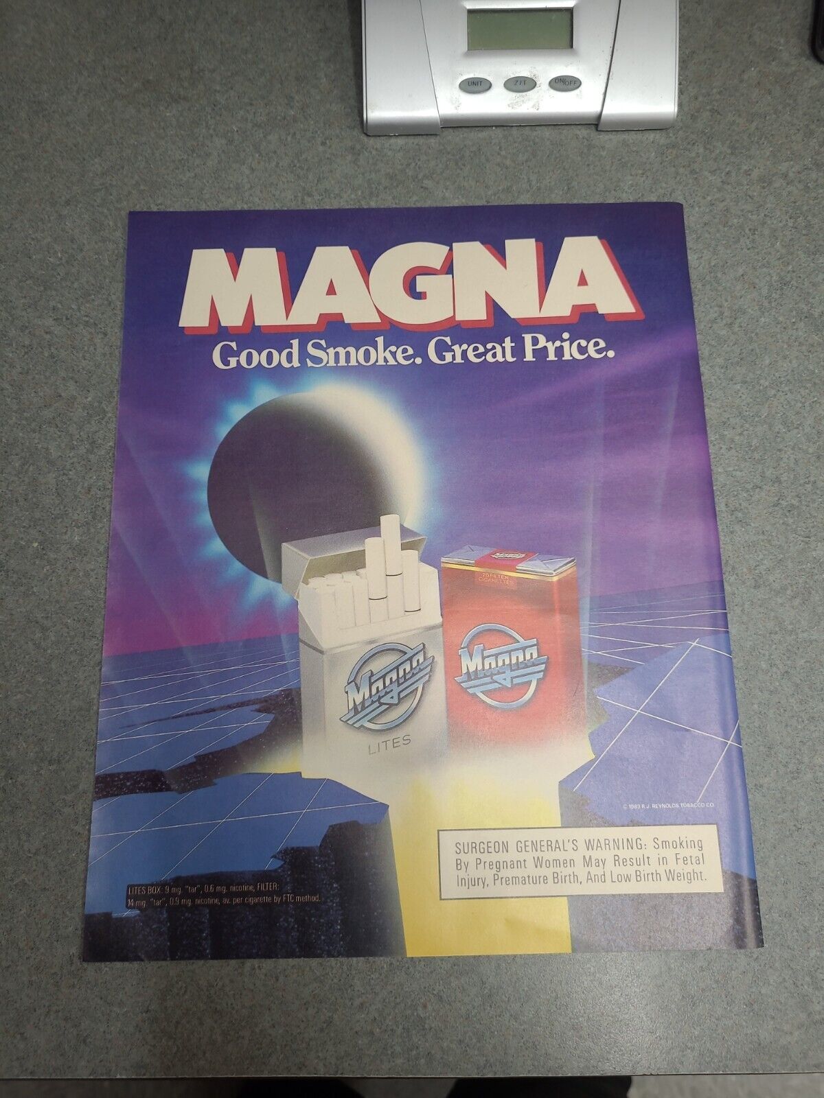 1989 MAGNA Cigarettes Vintage Print Ad 9.5 X 11.5