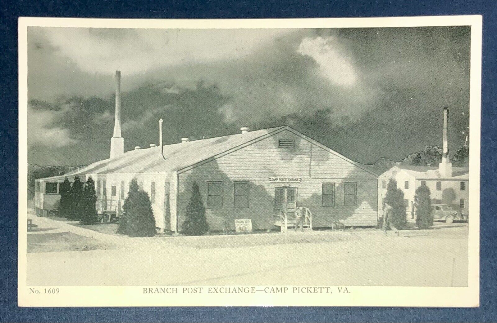 Postcard Camp Pickett Virginia Branch Post Exchange US Army c1940s Blackstone