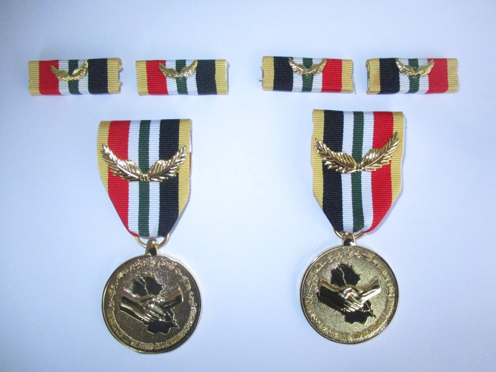 IRAQ COMMITMENT MEDALS (MILITARY & CIVILIAN VERSION) WITH SERVICE RIBBONS 