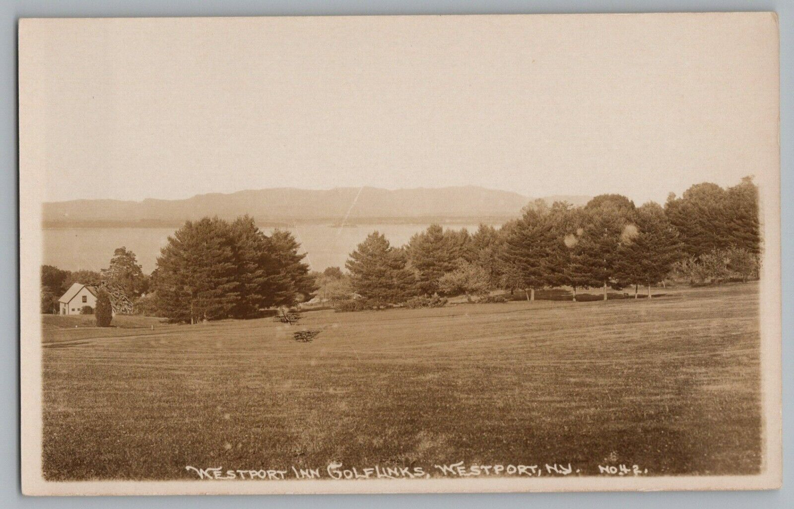 Westport New York NY Westport Inn Golf Links Real Photo RPPC Postcard ca 1910