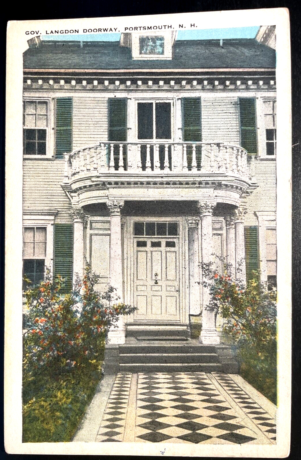 Vintage Postcard 1915-1930 Gov. Langdon Doorway, Portsmouth, New Hampshire (NH)