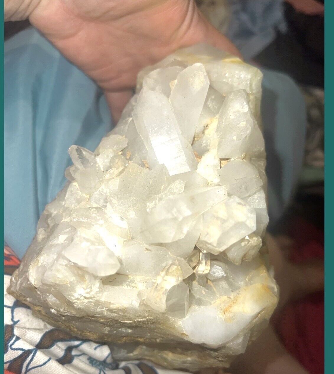 Near 10lbs Natural Clear & White Quartz Crystal Cluster mineral  healing Decor