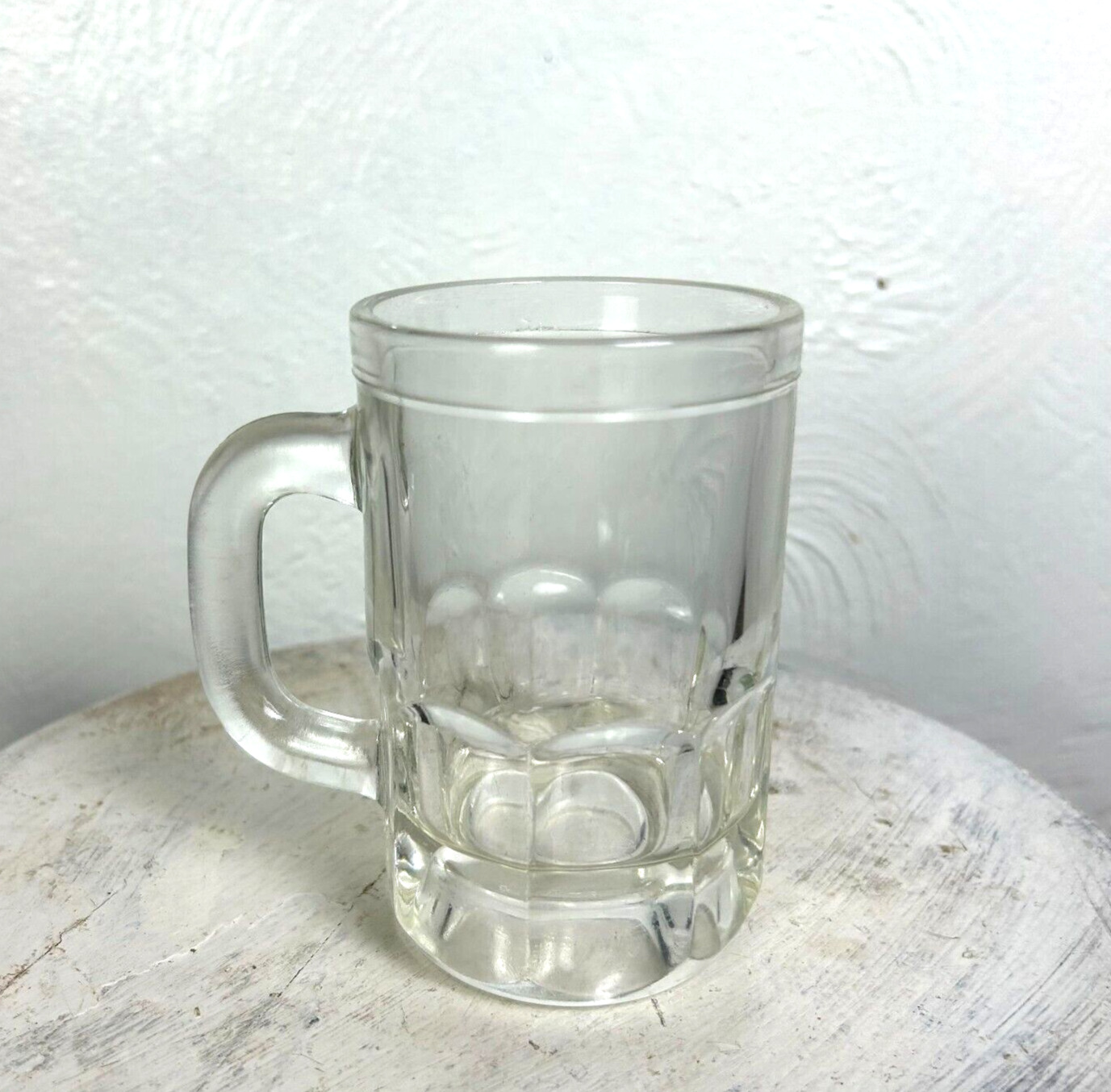 Vintage Mug Clear 1970s 1960s Old Timer Schooner Barware Glass 8 oz Root Beer