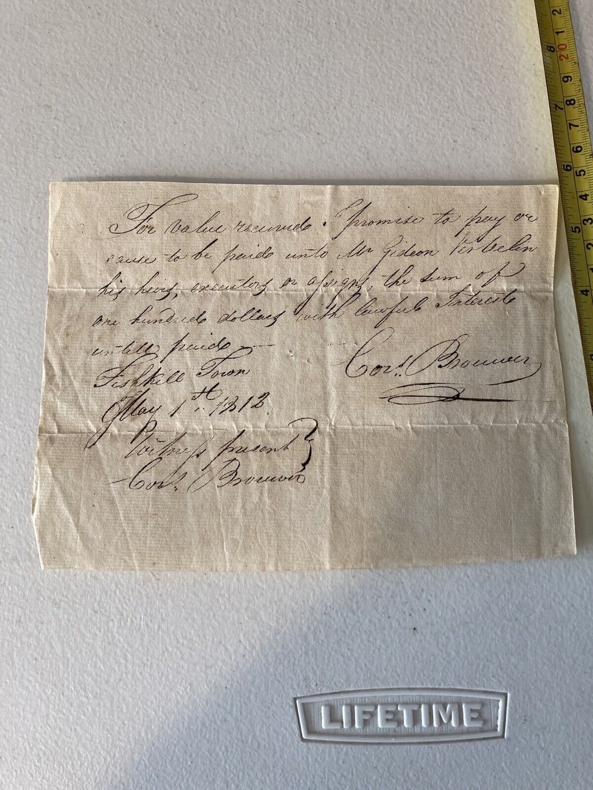 1816 RARE Promissory Note for Collecting