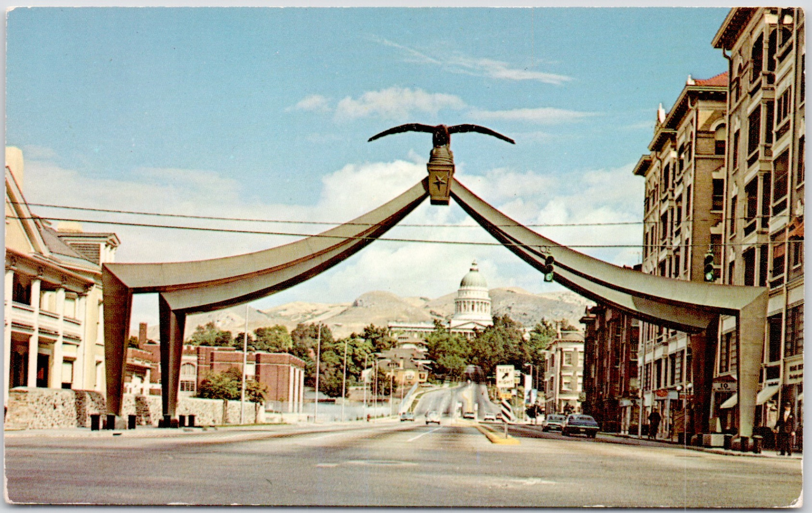 Eagle Gate Salt Lake City Utah Landmark Brigham Young Estate UT Vintage Postcard