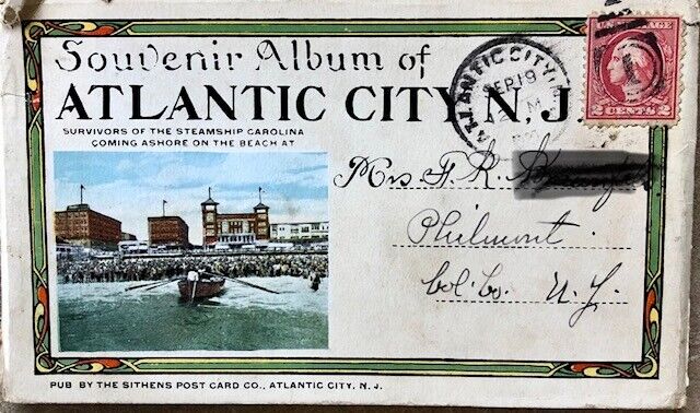 c1920’s Vintage Postcard Album New Jersey 1920s 2c Stamp Blank,breakers,boardwal