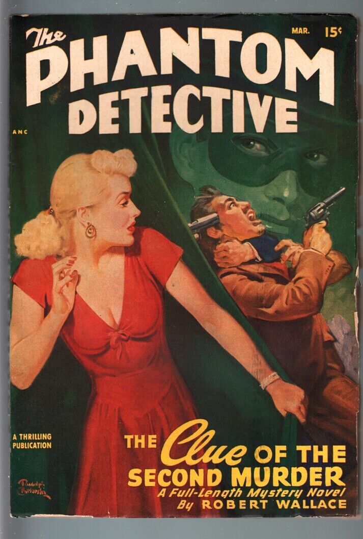 Phantom Detective--March 1948--Pulp Magazine--Thrilling--FN