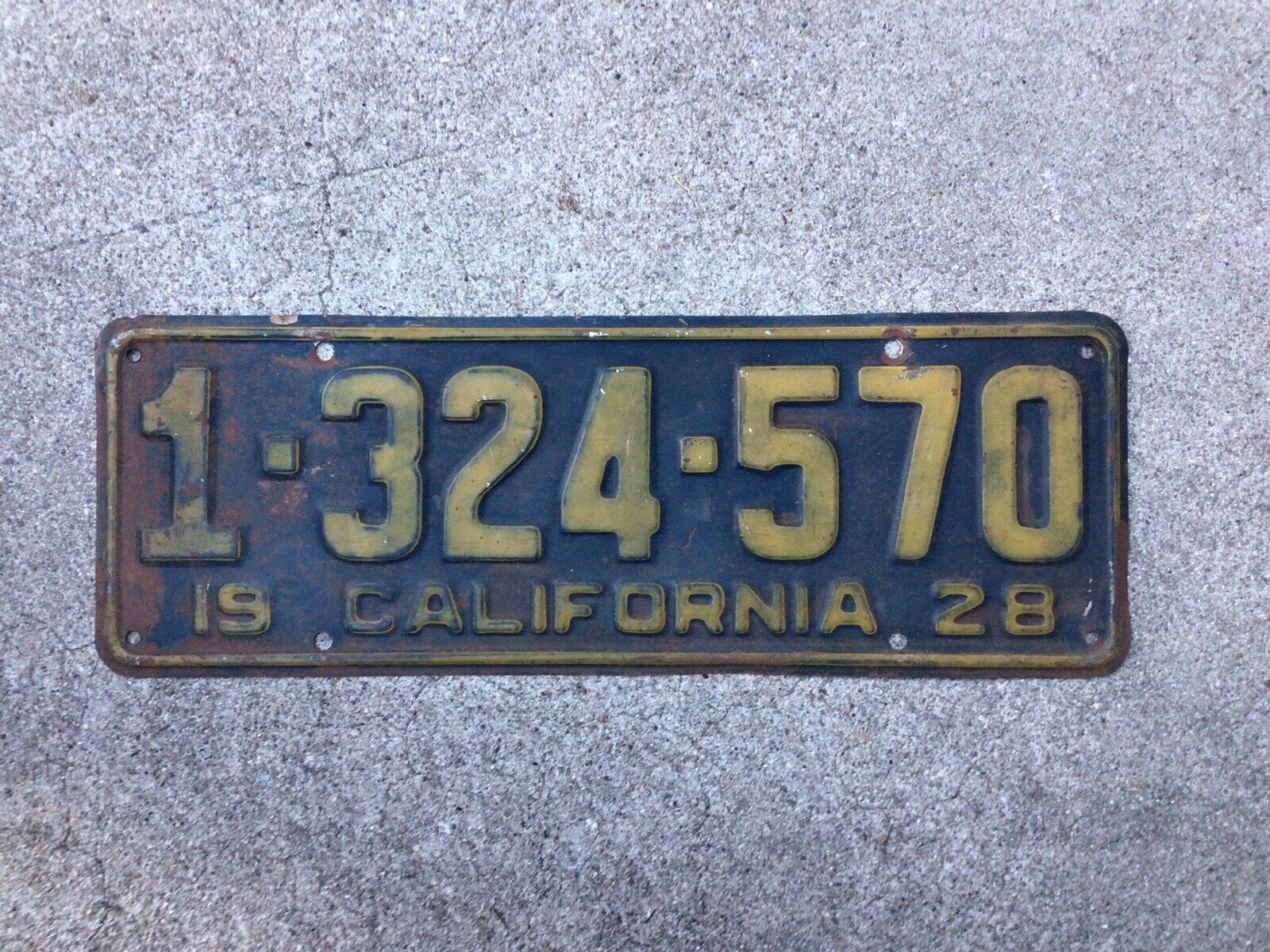 1928 - CALIFORNIA - LICENSE PLATE