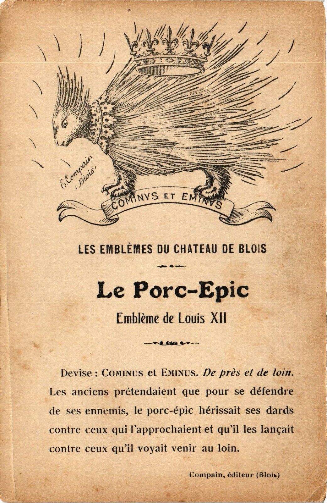 CPA Les Emblemes du Chateau de BLOIS - Le Porc-Epic - Emblem of Louis (208240)