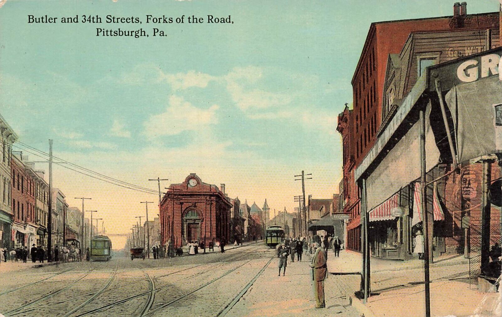 LP38 Pittsburgh Pennsylvania Butler & 34th Streets Postcard