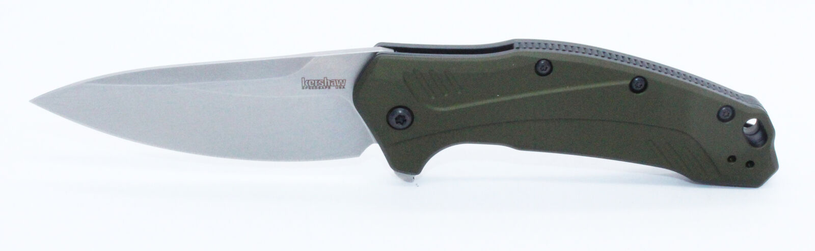 Kershaw Link Liner Lock Knife OD Green Aluminum Handle Plain 20CV Blade 1776OLSW
