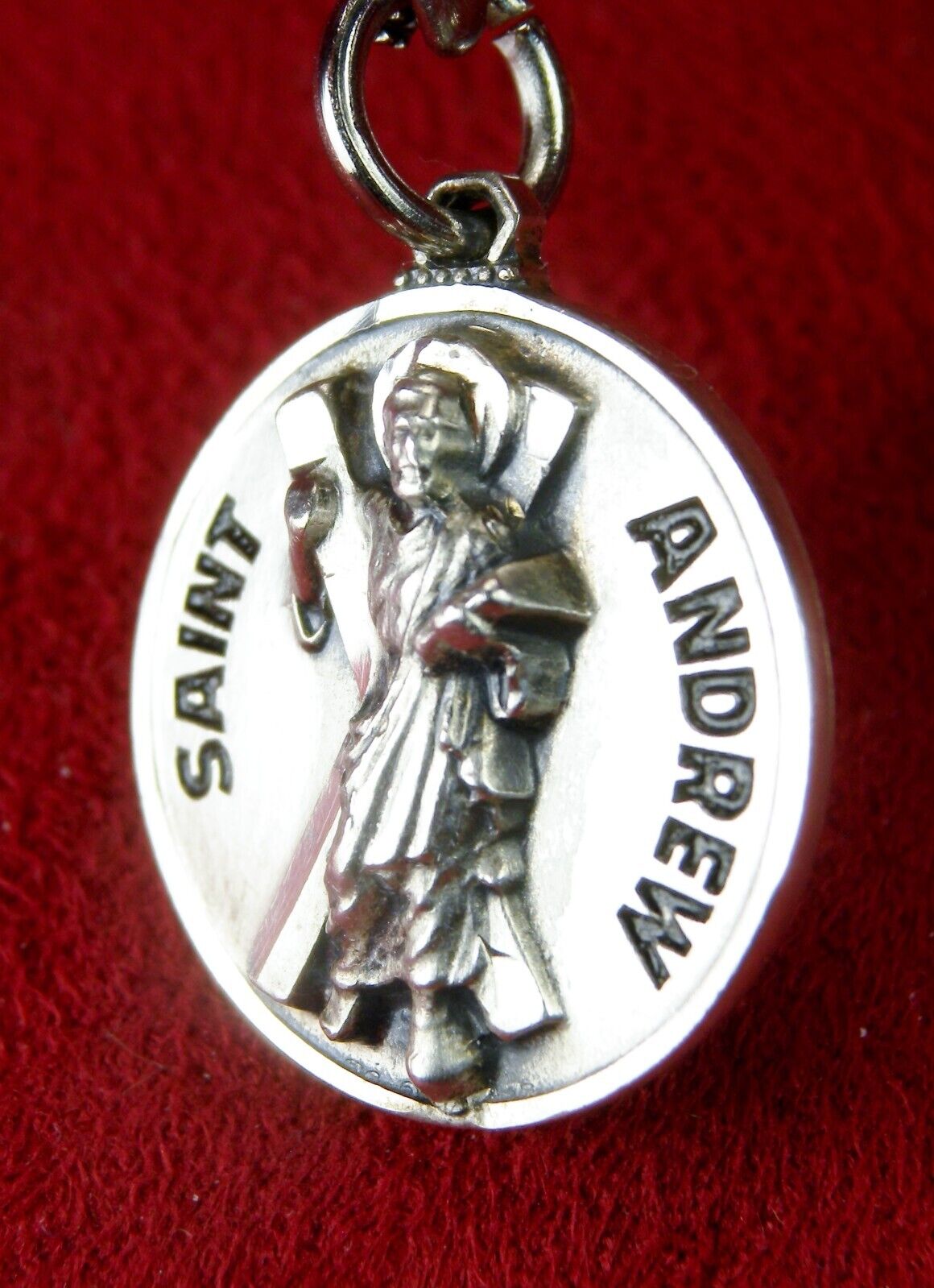 Carmelite Nun's Scotland Pilgrimage St. Andrew the Apostle Sterling Relic Medal