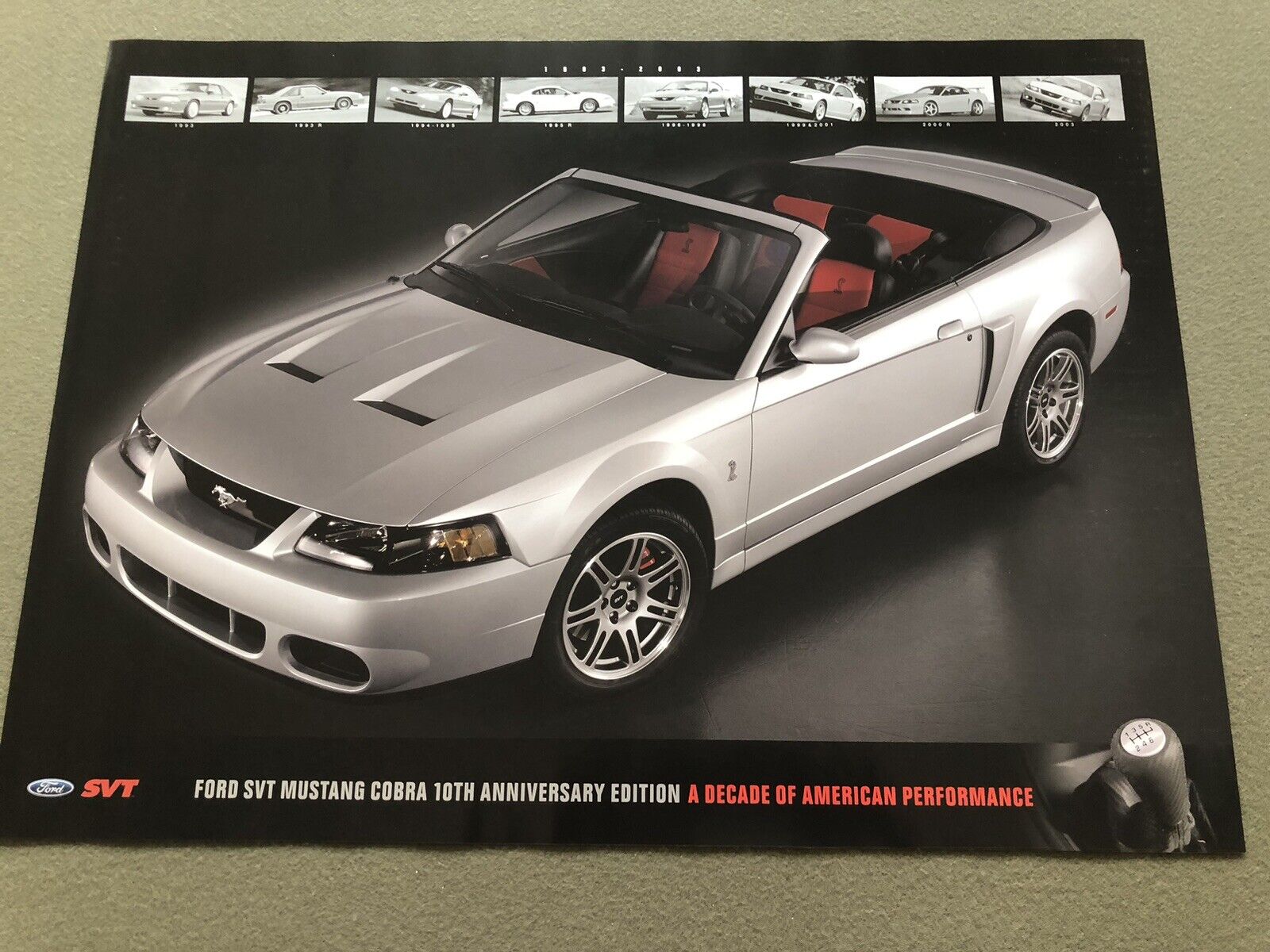 2003 Mustang Cobra 10th Anniversary Edition Poster 16x20 Unframed  