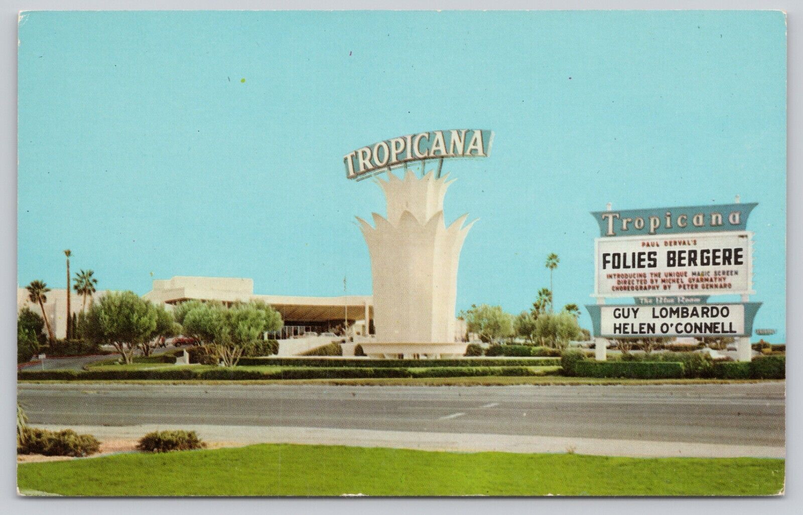 Vintage Postcard Tropicana Las Vegas Strip Home of Folies Bergere