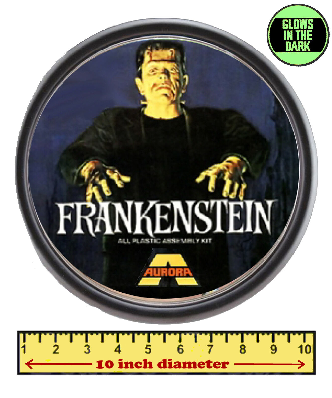 Framed Aurora Monster Model Frankenstein Glow In The Dark Limtd Ed./Numbered Art