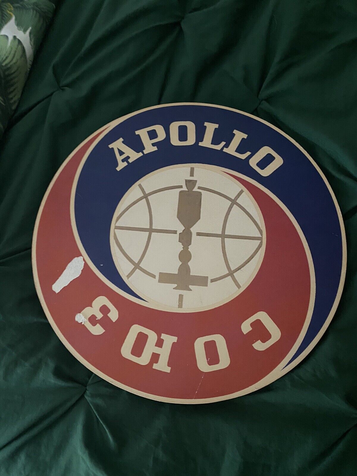 Rare Apollo Soyuz Signed Media Plaque 14” Circle Wood Model - Director Vintage
