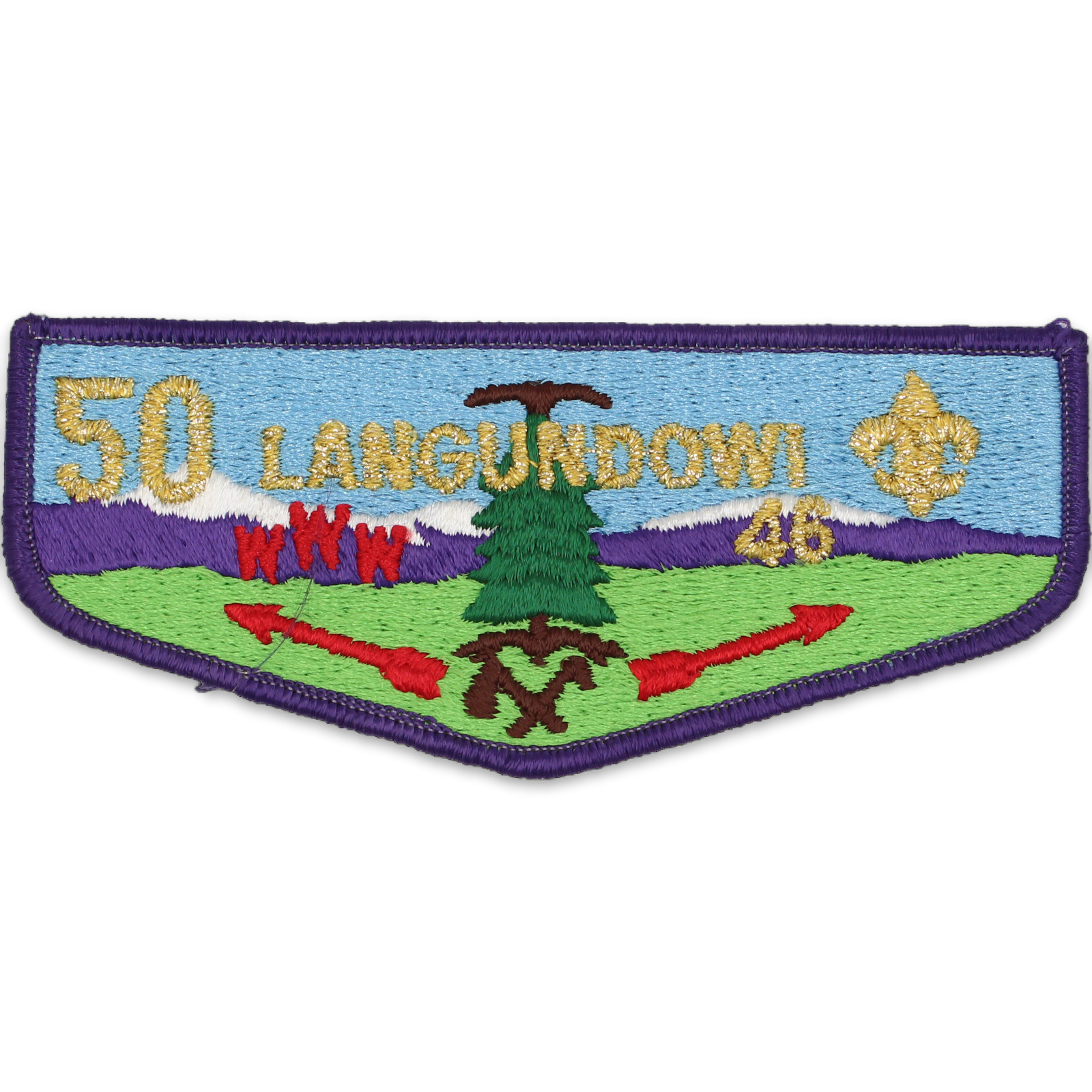 50th Anniversary Langundowi Lodge 46 Flap French Creek Council Patch PA OA BSA