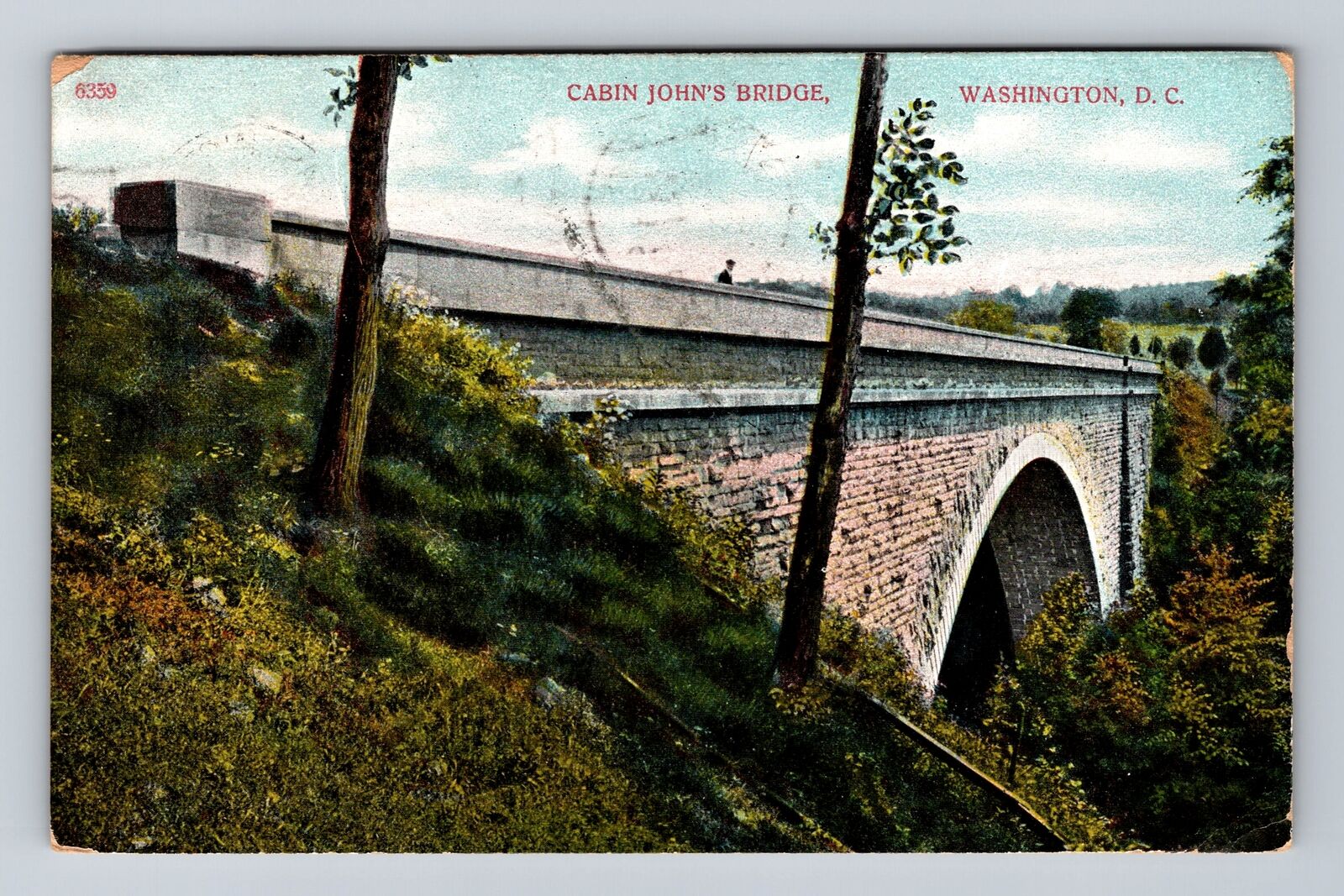 Washington DC, Cabin John\'s Bridge, Antique Souvenir Vintage c1910 Postcard