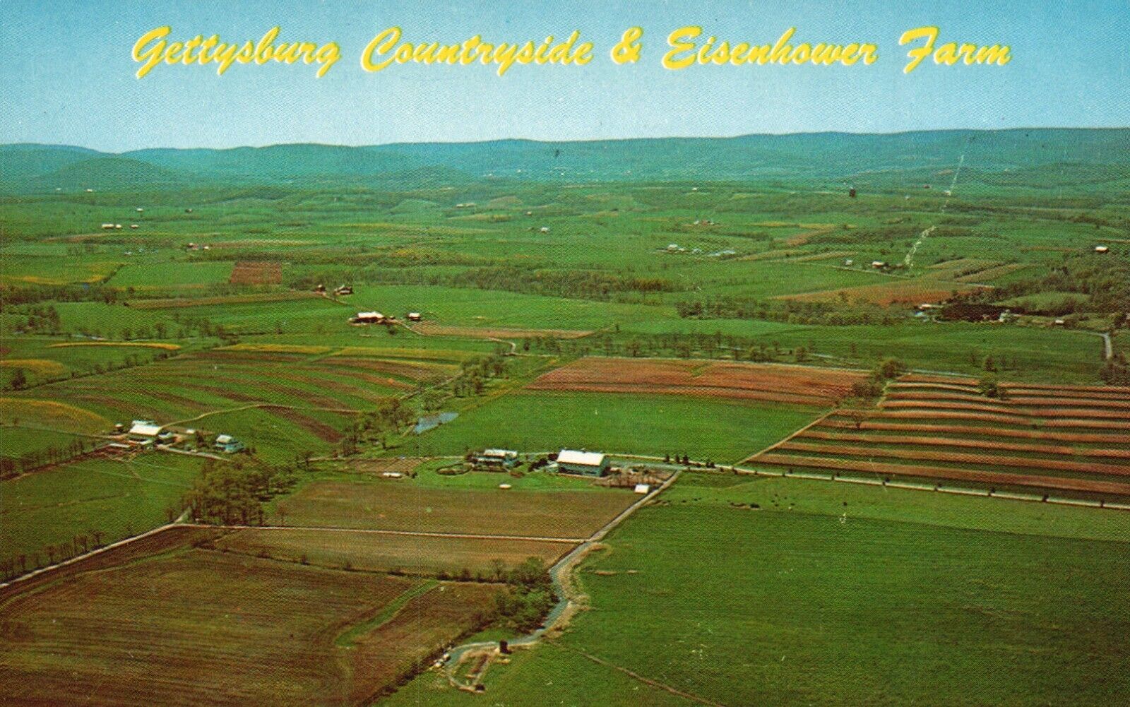 Postcard PA Gettysburg Eisenhower Farm & Gettysburg Countryside Vintage PC H3903