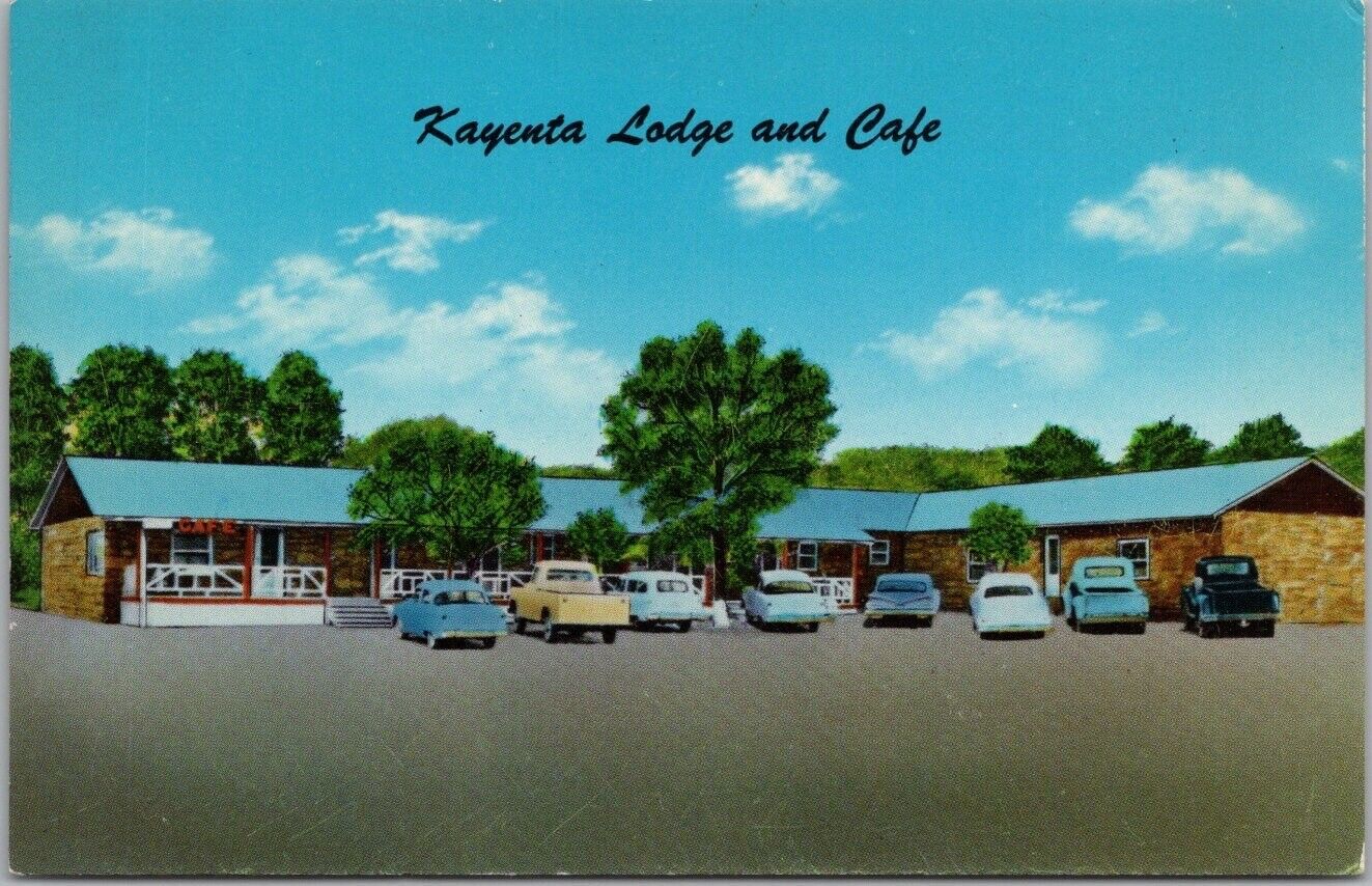 c1950s Kayenta, Arizona Postcard KAYENTA LODGE AND CAFE Monument Valley Roadside