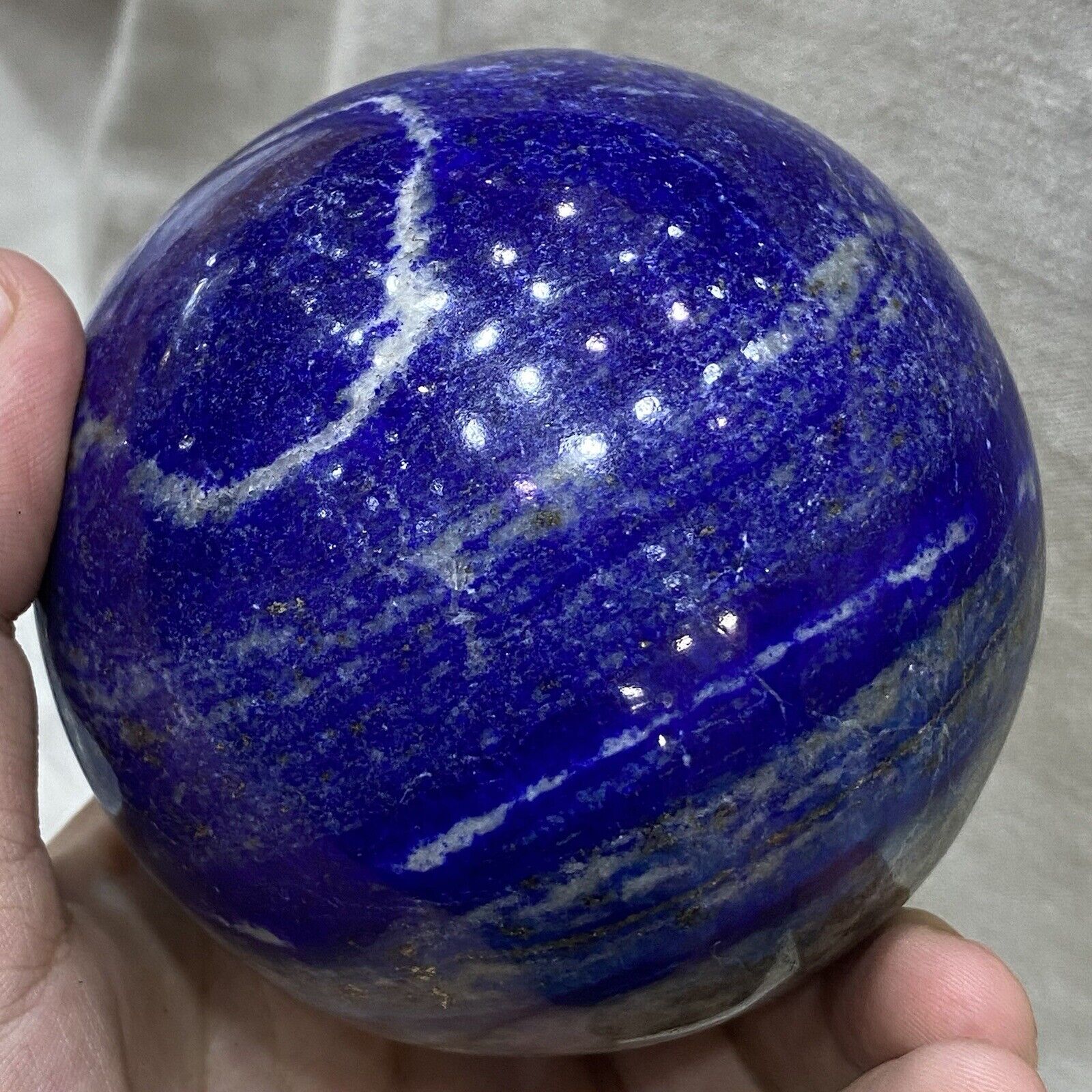 4-lb Big Lapis Lazuli Sphere Healing Crystal Natural Stone Ball Reiki Mineral