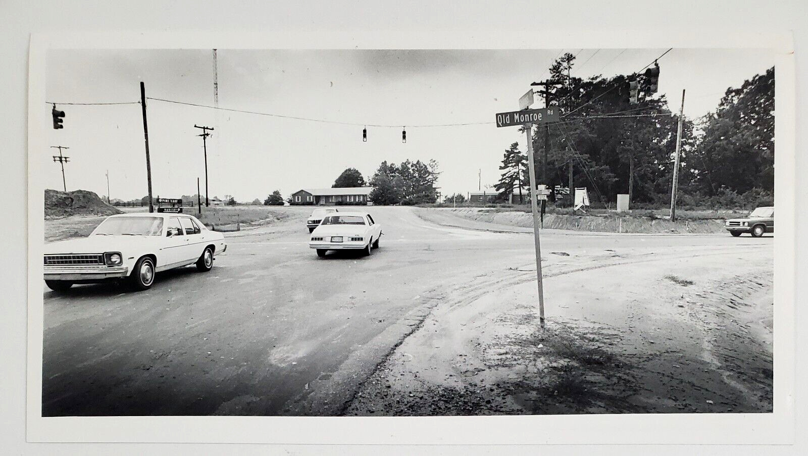 1981 Charlotte NC Old US 74 and Stallings Road Intersection Vintage Press Photo