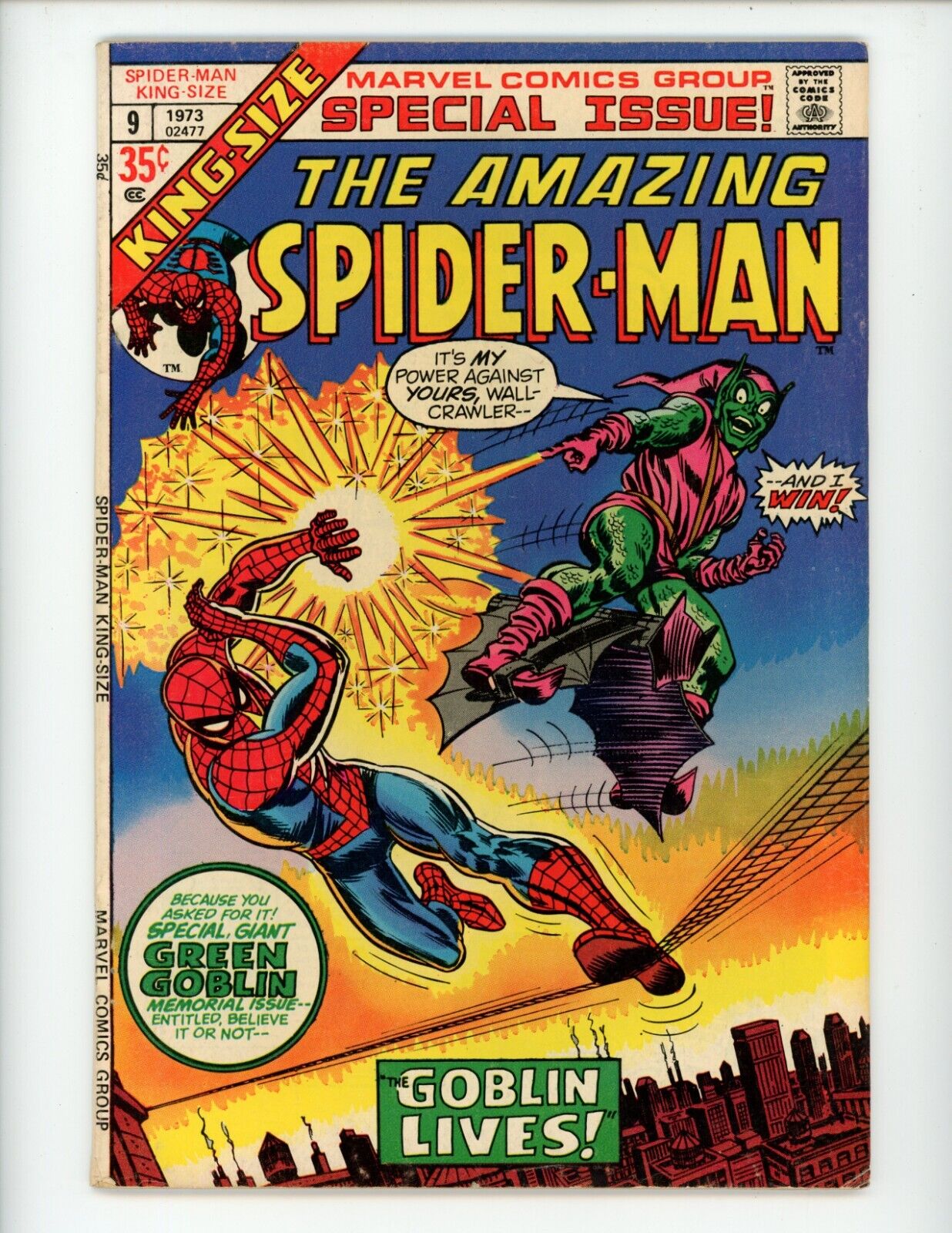 Amazing Spider-Man Annual #9 Comic Book 1973 FN- Green Goblin Marvel Comics
