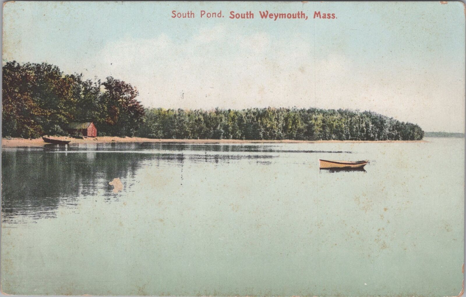 South Pond South Weymouth Massachusetts Postcard
