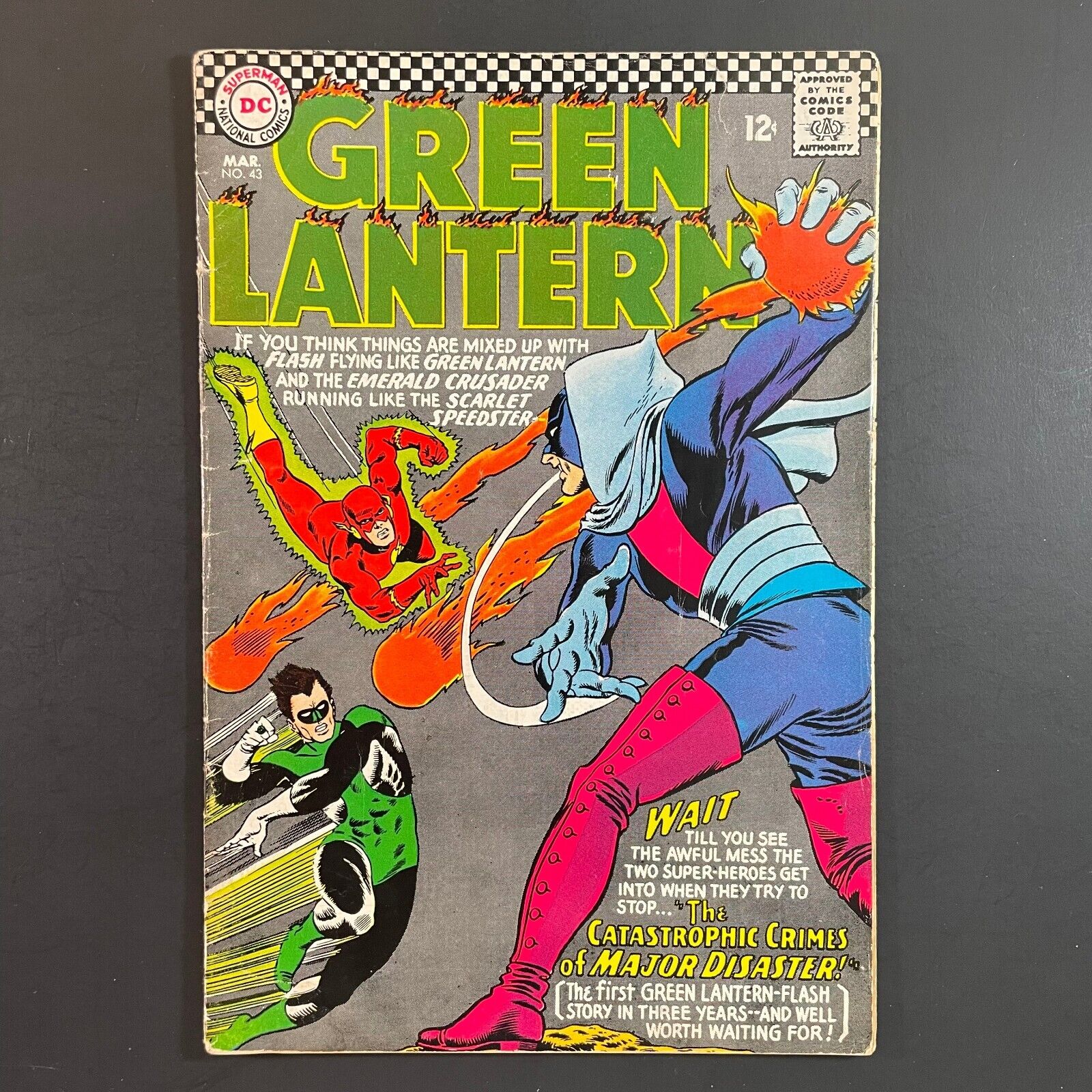 Green Lantern 43 1st Major Disaster Silver Age DC 1966 Flash Gil Kane Fox comic