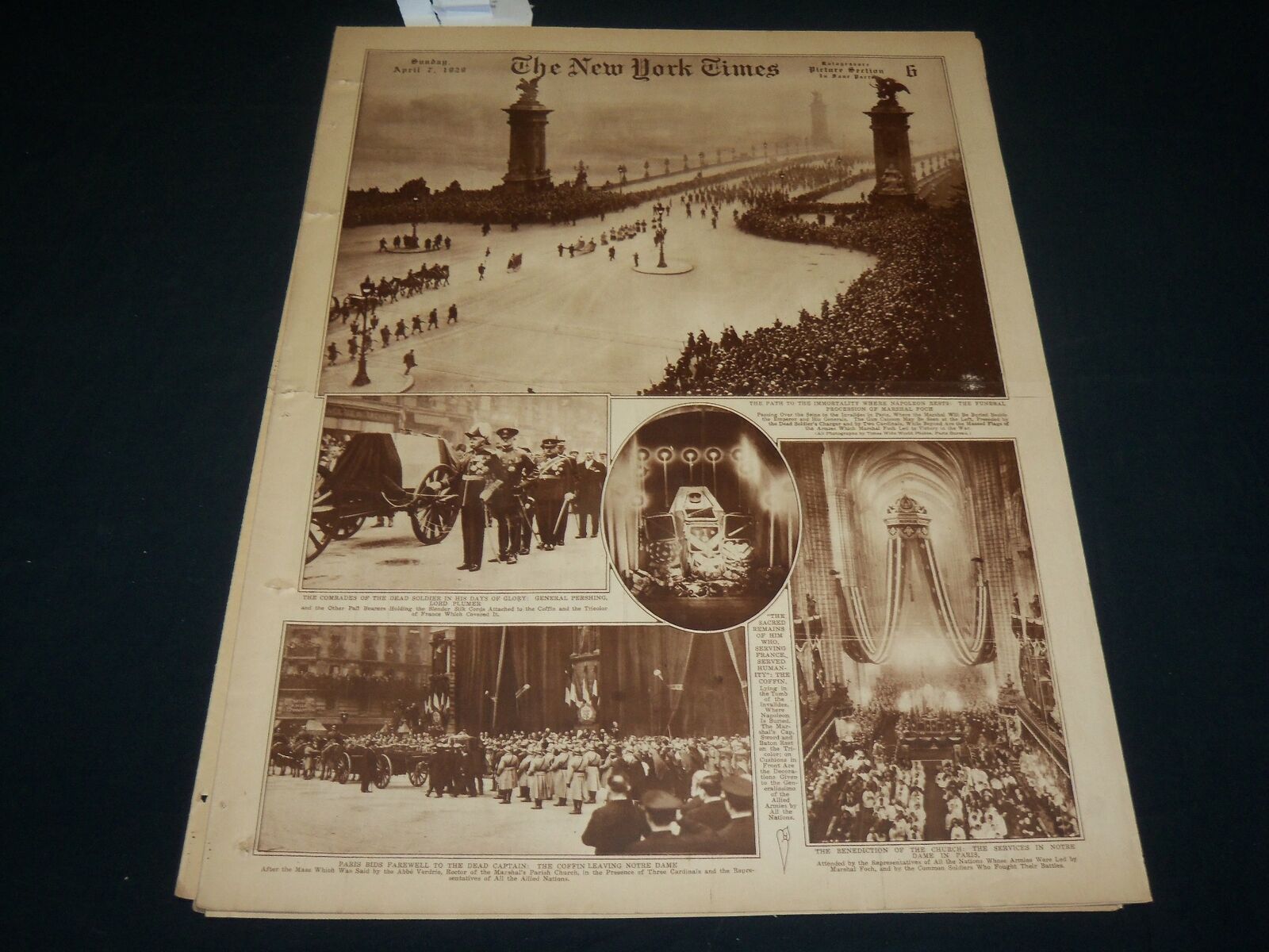 1929 APRIL 7 NEW YORK TIMES ROTO PICTURE SECTION - GREAT PHOTOS - NT 9409