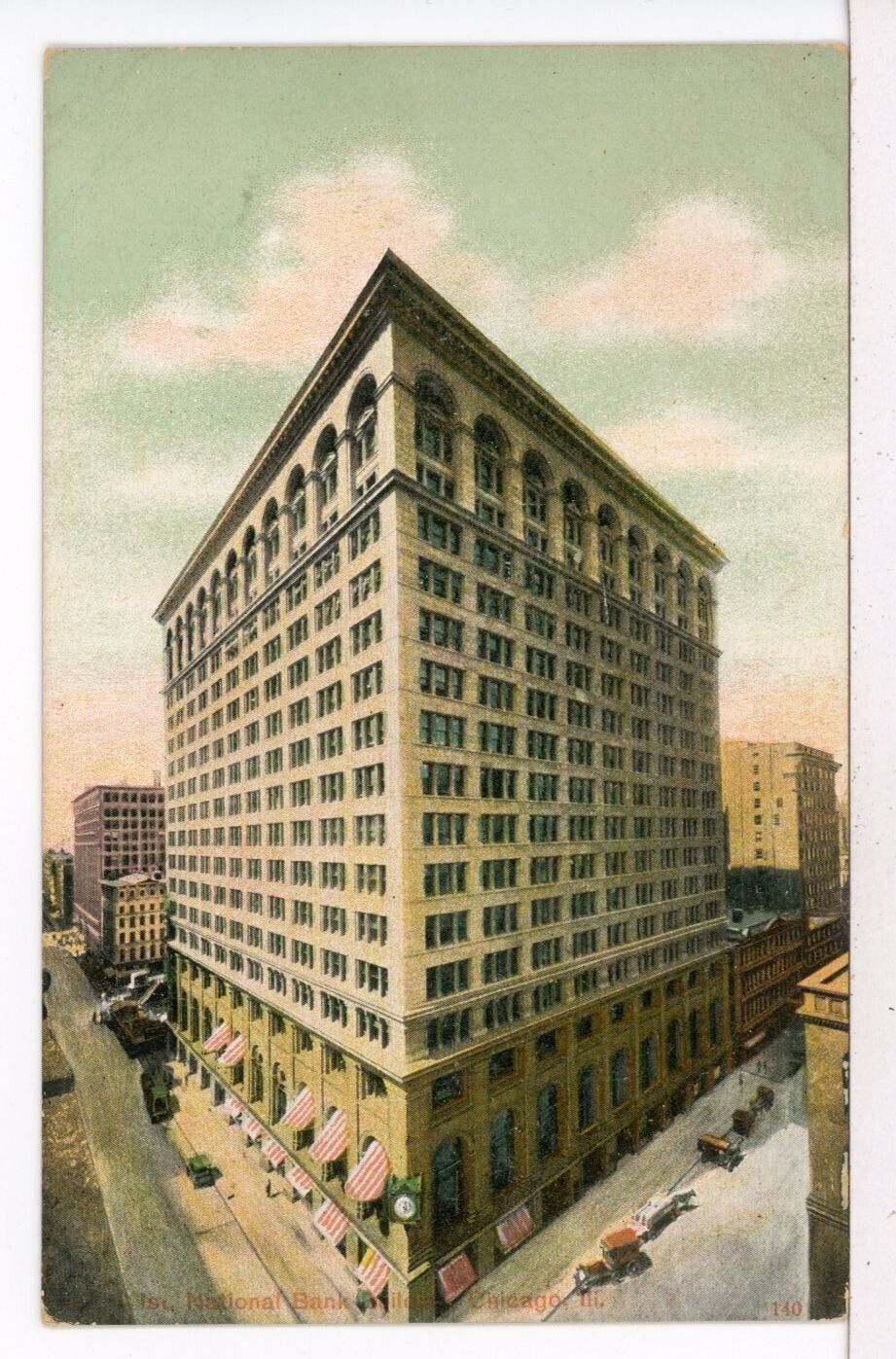 First National Bank Building, Chicago IL 1907 - 1915 Postcard